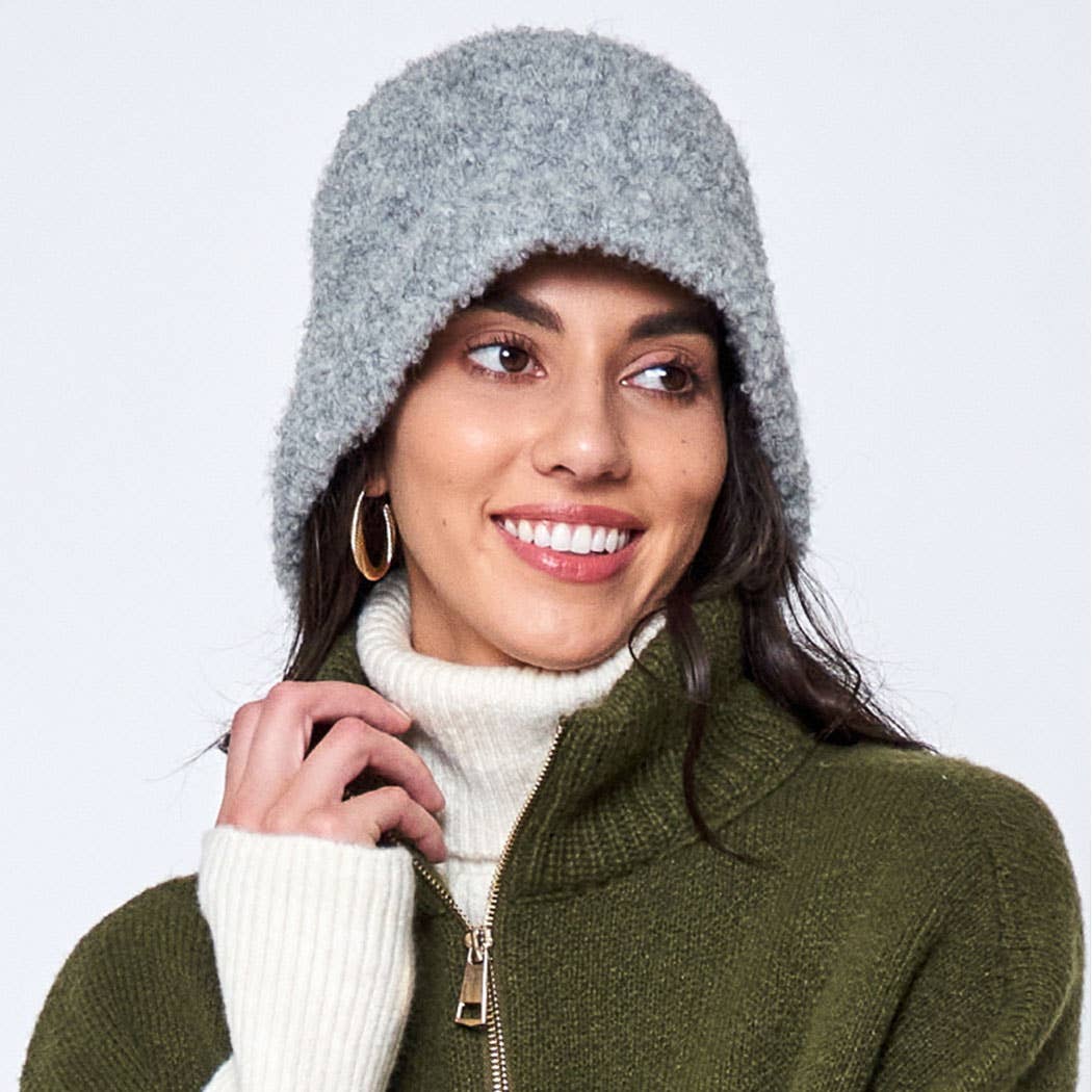 Fashion City - Wholesale Bucket Hat - Women's - Super Soft and Fuzzy Solid Bucket Hat2