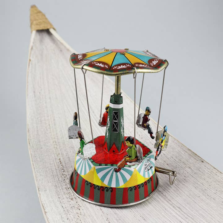 Tribal Trade GmbH - Wholesale Decorative Figurine - Tin toy carousel music 01 Amelie music box musical9