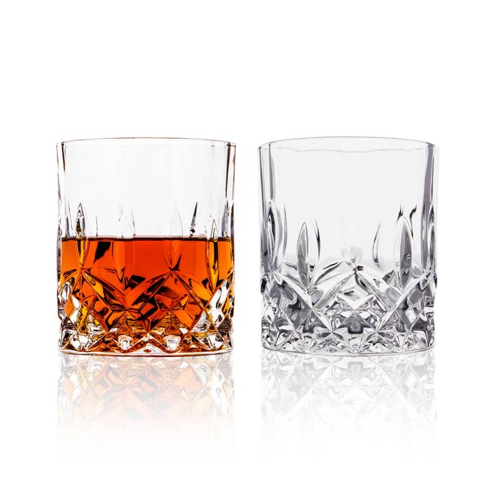 Lemonsoda - Venta al por mayor Copas de cóctel/licor - Vasos de whisky antiguos con corte de cristal, 10 oz (1 unidad)