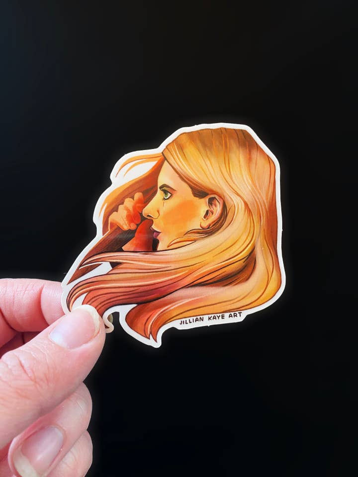 Buffy the Vampire Slayer 3" Weatherproof Vinyl Sticker for wholesale by Jillian Kaye Art