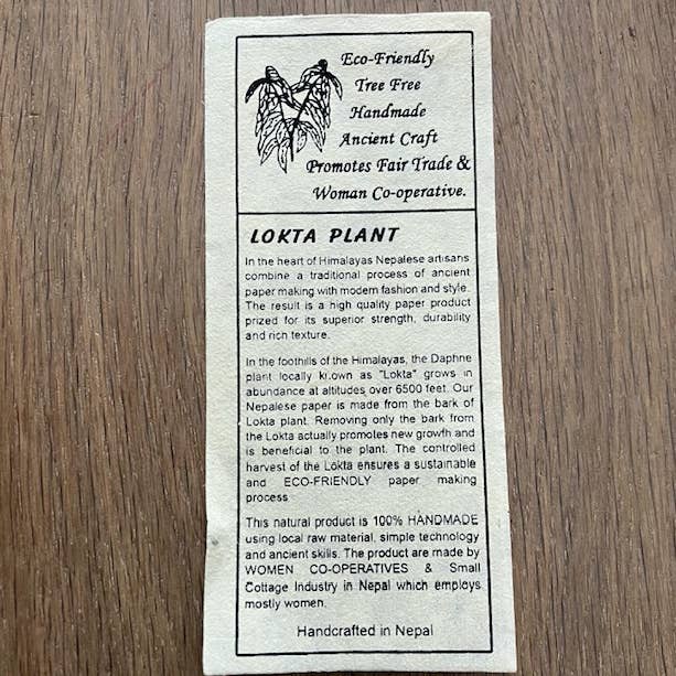 Luna-Leena - handmade in Nepal - Wholesale Notebook - notebook A5 - heart print - red - handmade eco paper6