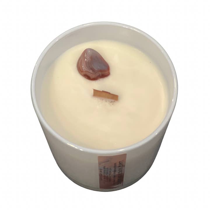 June Apothicarie - Wholesale Jar/Filled Candle - Lake Superior Agate 12oz Wooden Wick Candle - Michigan
