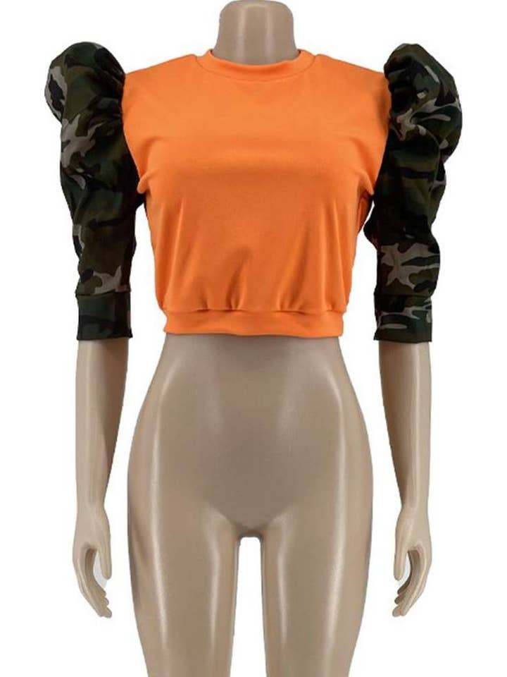 Queen Fashion – wholesale Blouse – Women’s – high heel booties, camo top fashion look8