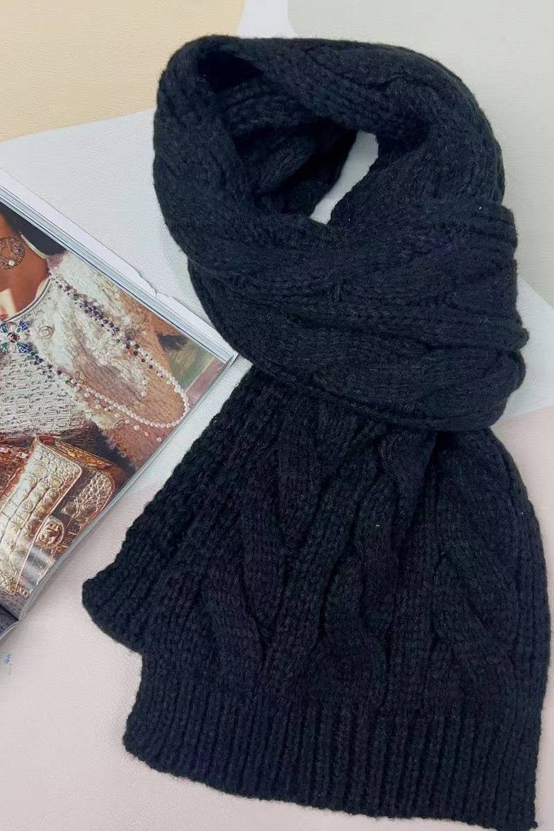 NINEXIS - Wholesale Scarf - Women's - CWASC03387_CHUNKY KNIT TWIST SCARF WARM THICK SHAWL WRAP2