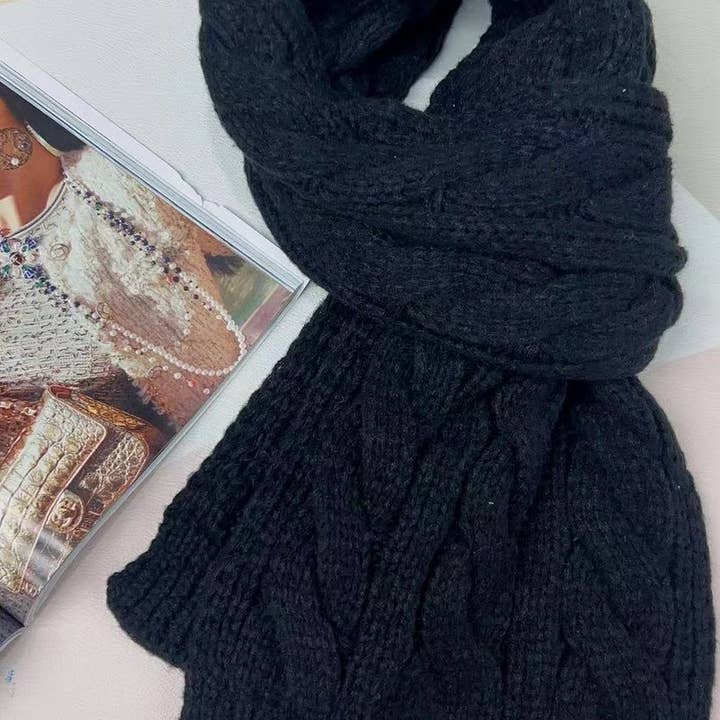 NINEXIS - Wholesale Scarf - Women's - CWASC03387_CHUNKY KNIT TWIST SCARF WARM THICK SHAWL WRAP2