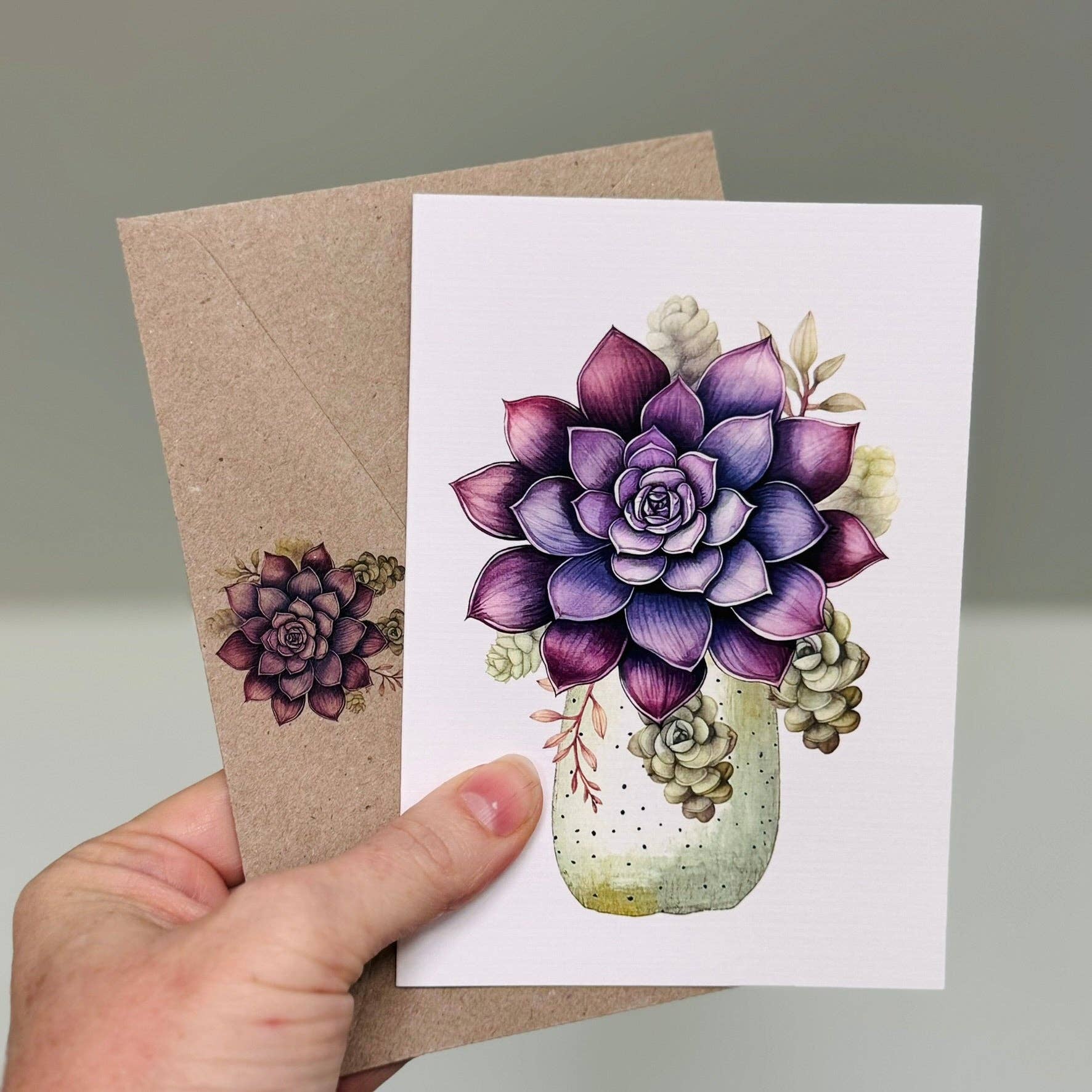 Scattered Seed Co - Wholesale Everyday greeting card - SUCCULENTS in Pots greeting cards set of 45