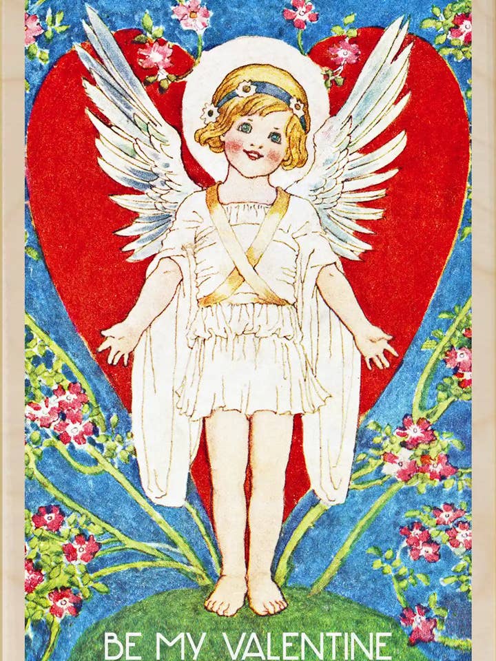 Sois mon Valentin ! - Cartes et aimants écologiques pour la vente par THE WOODEN POSTCARD COMPANY