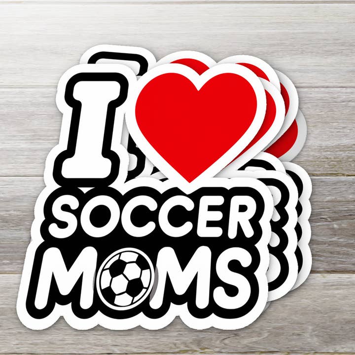 I Heart Soccer Moms for wholesale by Ozark Sticker Company