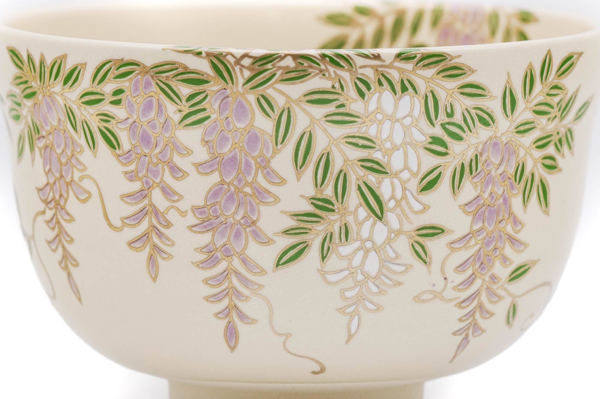 Tezumi - Wholesale Bowl - Japanese Matcha Bowl - 宮地英香 Eikō Miyaji - Purple Wisteria Kyo-yaki Chawan - 300ml5