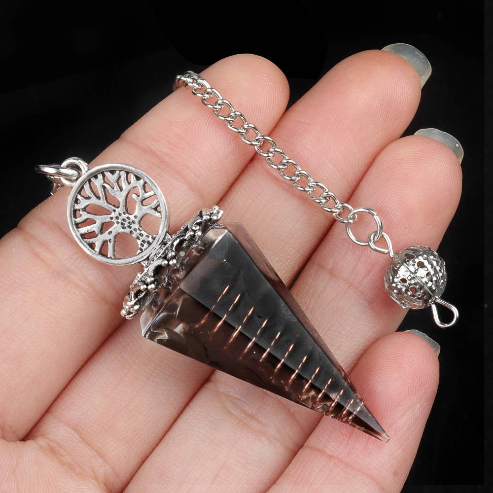Gemcohub - Wholesale Spiritual Stone/Crystal - Tree of Life Resin Crystal Pendulum10