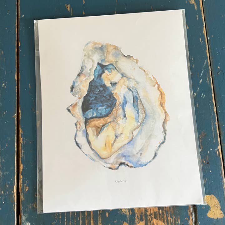 Melissa Dayton Art and Design - Wholesale Art Print - Oyster Fine Art Prints- set 6-framed8