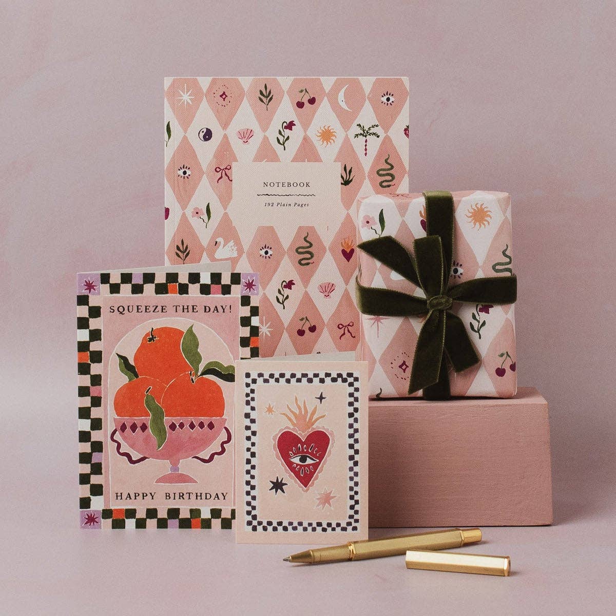 Sister Paper Co. - Wholesale Notebook - Blush Harlequin Notebook | Plain Page Journal | Notebooks6