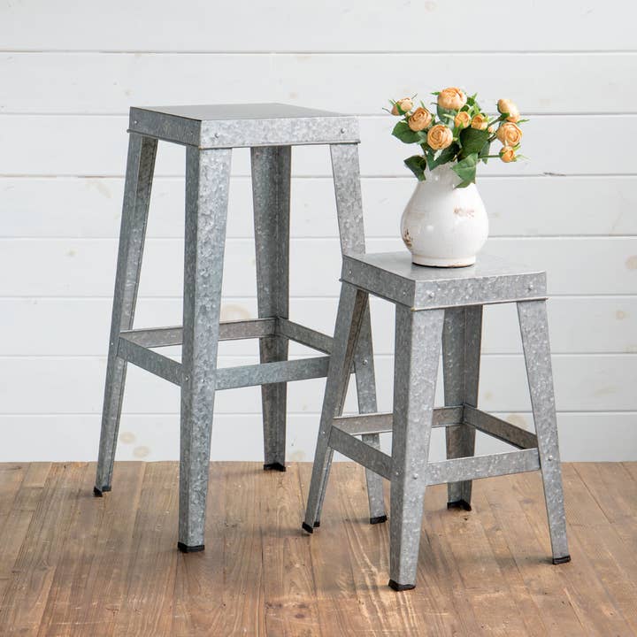 Willow Group - Wholesale Stool - S/2 SQ METAL STOOLS