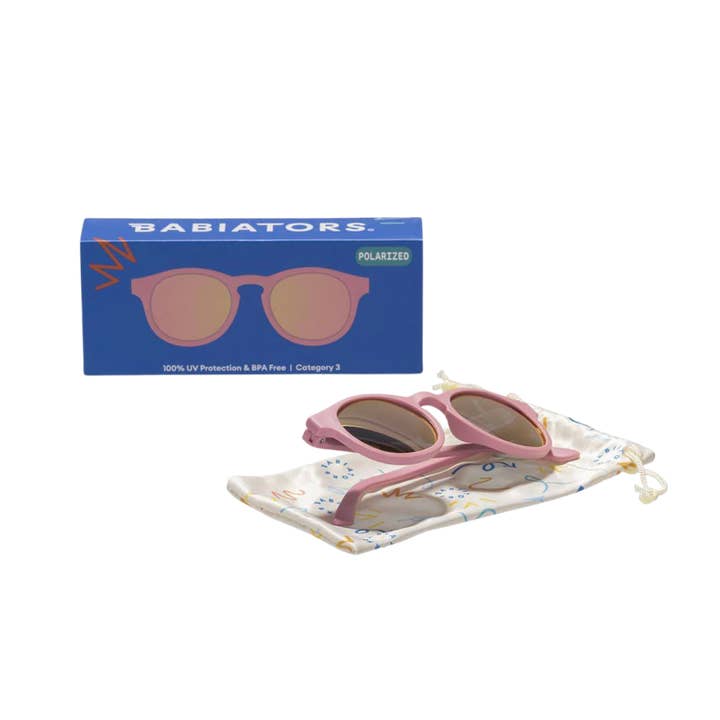 Babiators - Australia & New Zeland - Wholesale Sunglasses – kids - Polarised Keyholes - Pretty In Pink/Mirrored Lenses7