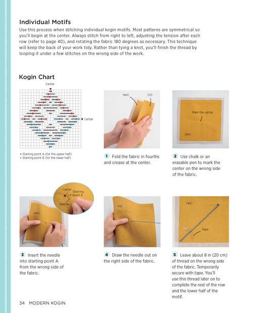 Zakka Workshop - Vente Accessoire de broderie/point de croix - Kogin moderne1