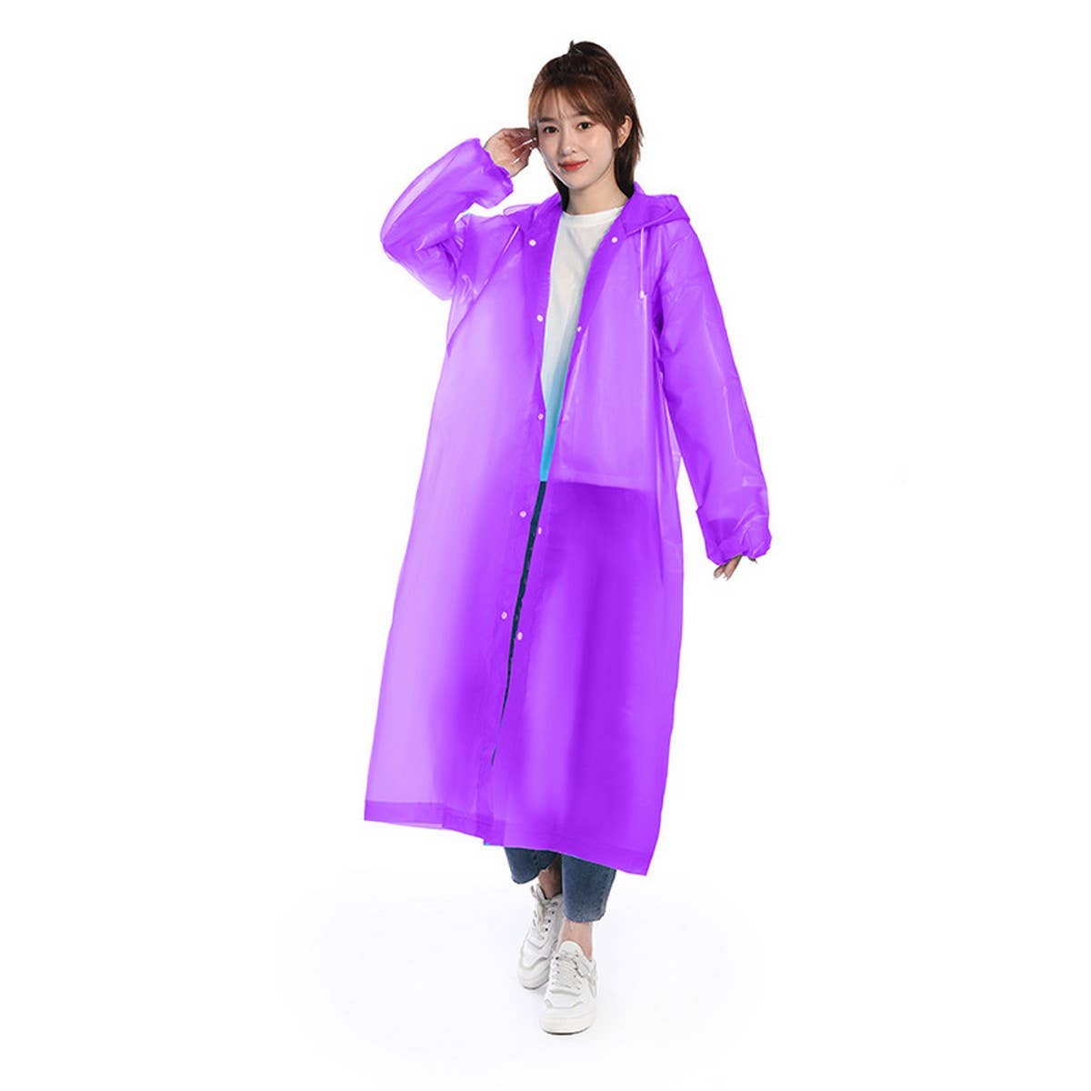 NINEXIS - Wholesale Raincoat - Women's - CWMM1493_PEVA REUSABLE HOODED RAINCOAT8