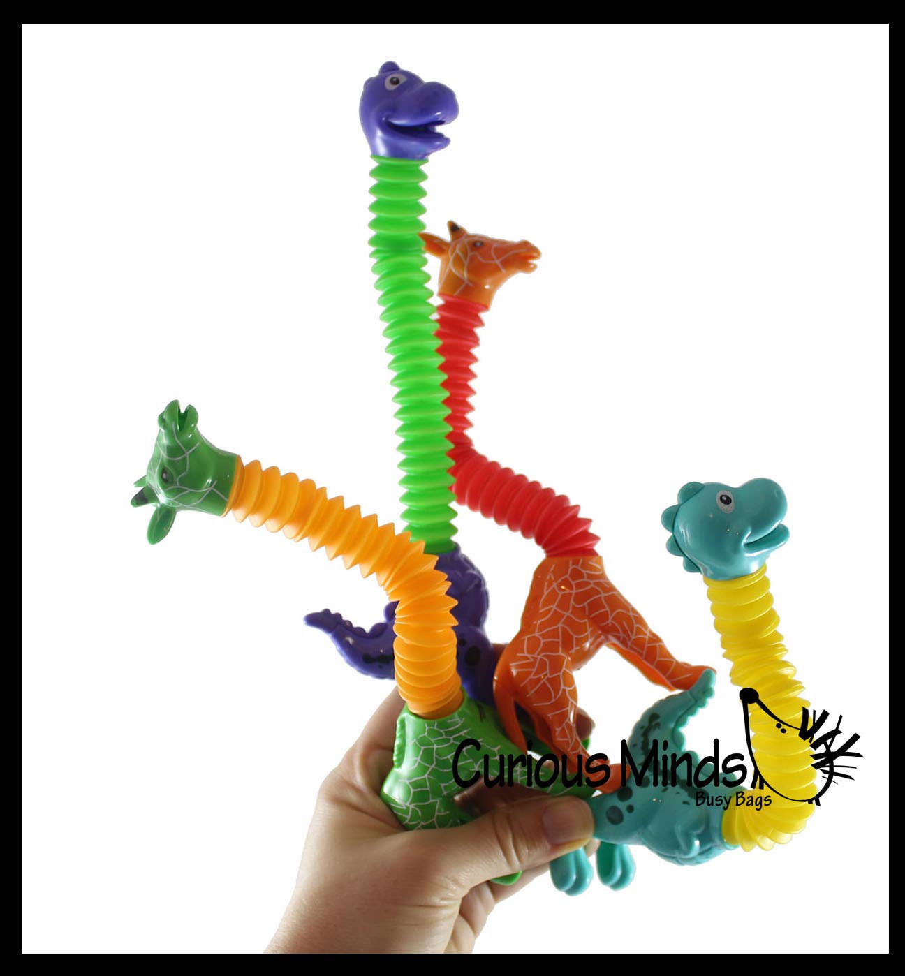 Curious Minds Toys - Wholesale Fidget Toy - Kids - 1 Cute Giraffe Neck Pull and Pop Snap Animal Expanding Flexi8