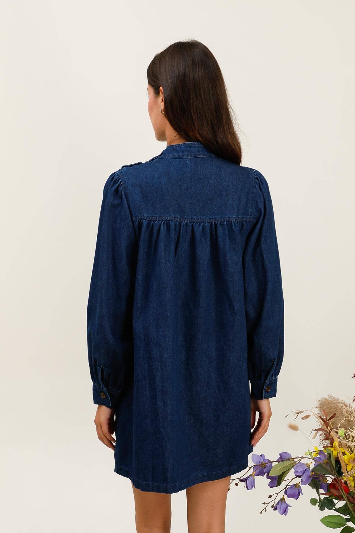 Dark Blue 5858 DENIM DRESS for wholesale on Faire4