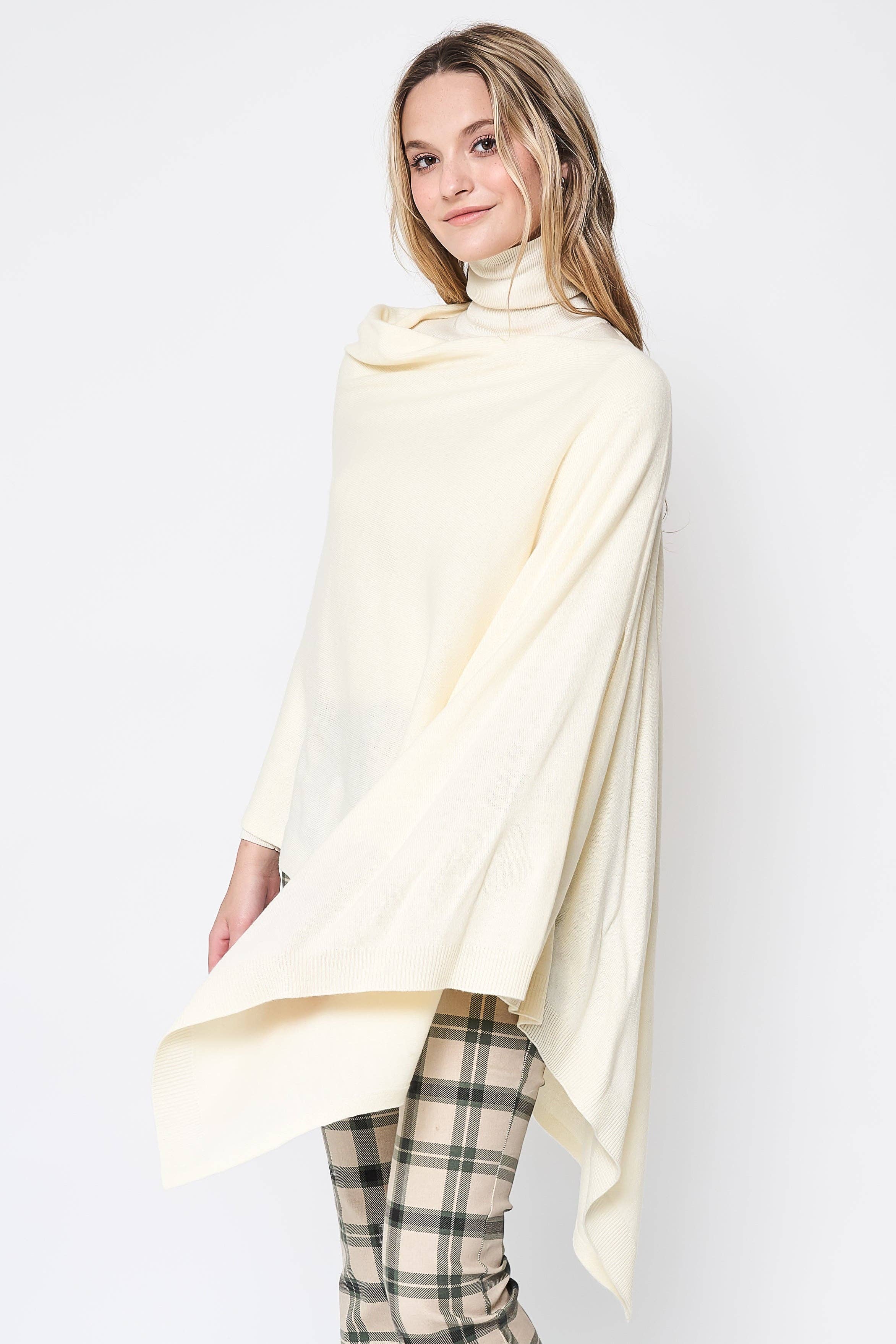 Do Everything In Love® - Wholesale Poncho - Women's - Solid Scarf Poncho14