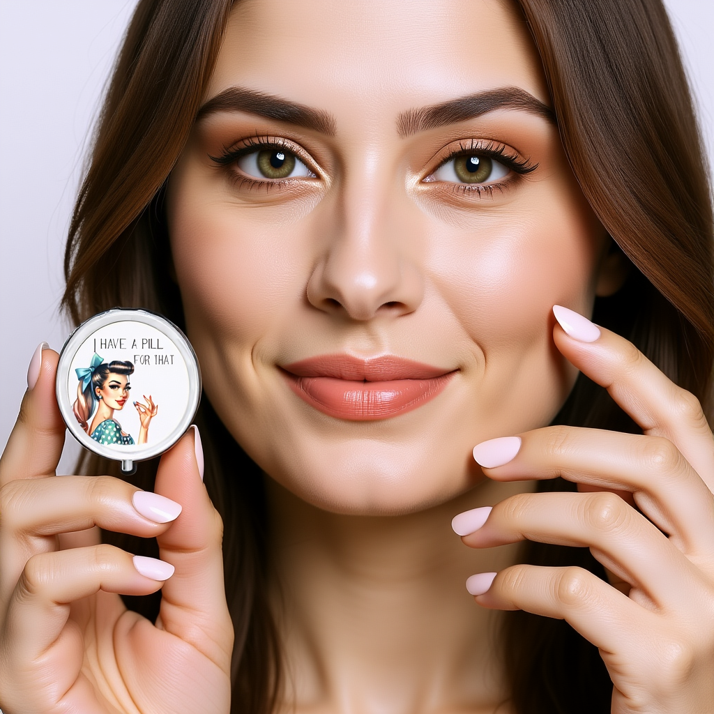 Sassy Talkin - Vente Pilulier - Organisateur de pilules pour sac à main, Slot Queen, inclinez-vous2