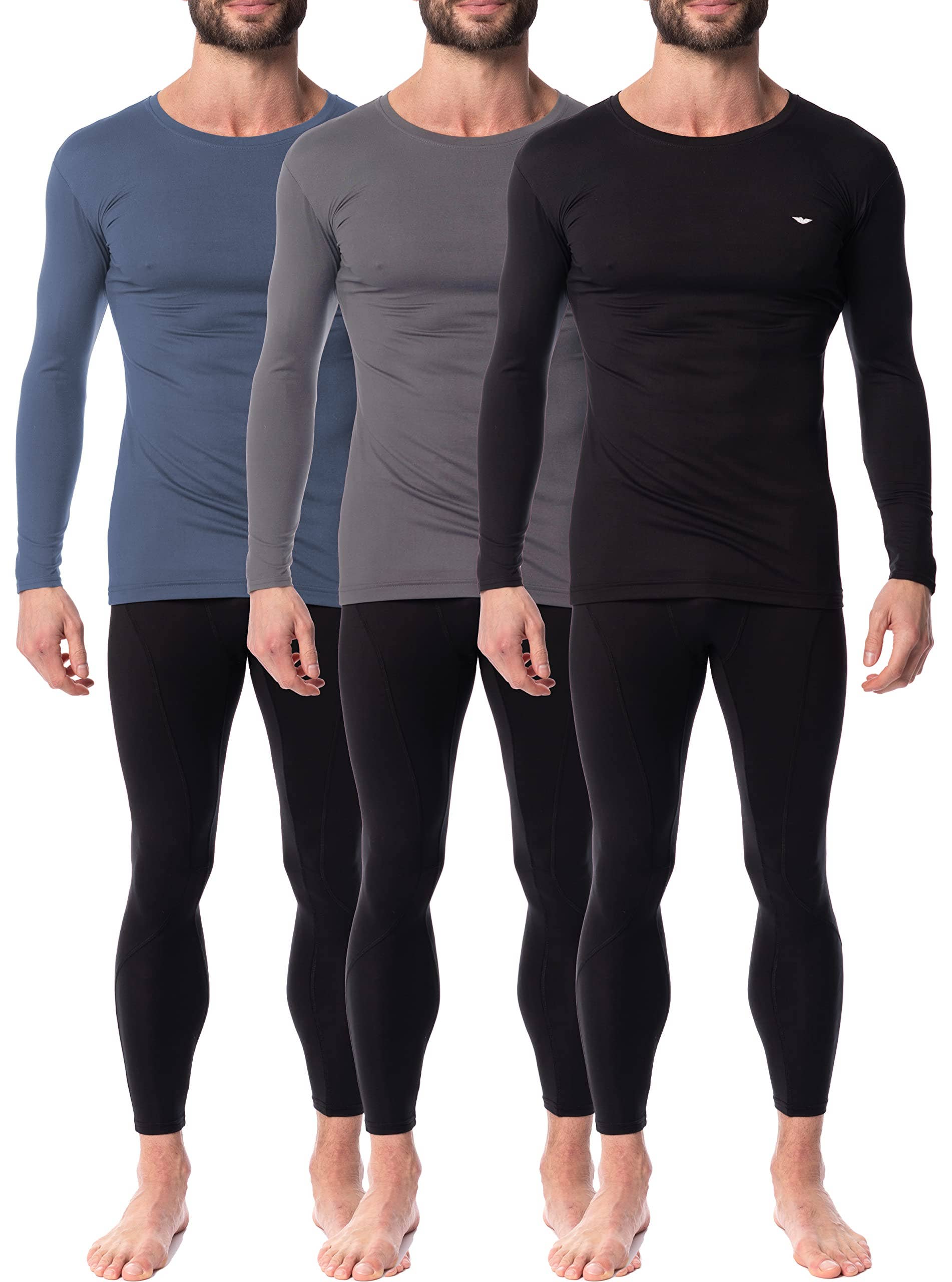 I-Wear Brands - Wholesale Athletic Top - Men's - 3 Pack Men's Lightweight Long Sleeve Base Layer Shirt4