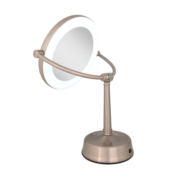 Rose Gold Lexington Lighted Makeup Mirror w/Magnification (Rose Gold) for wholesale on Faire2