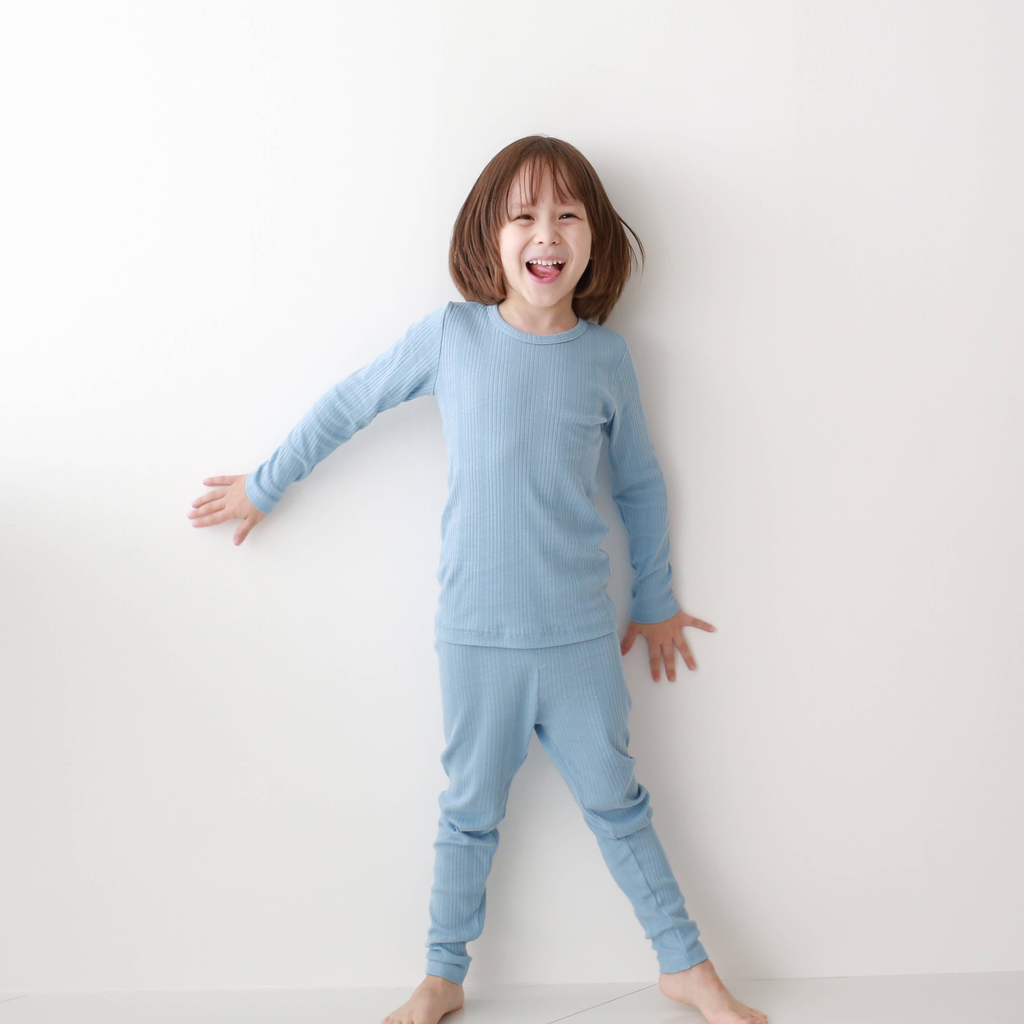 Buy wholesale Boys Blue Jersey Lounge Set in Organic Cotton