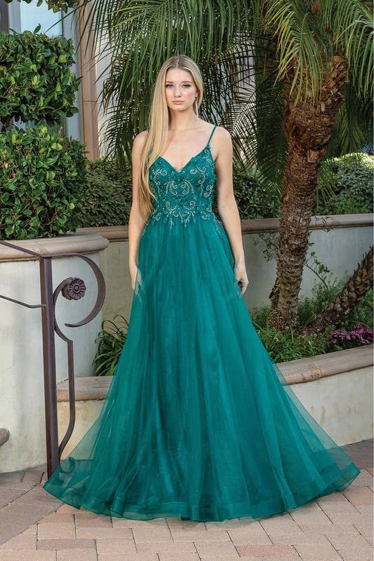 Dancing Queen Dress - Wholesale Gown - Women's - Elegant A-Line Evening Gown with Embroidered1