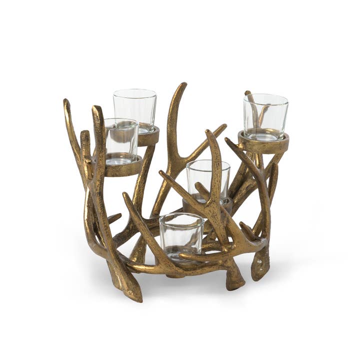 Antler Cast Aluminum Centerpiece x 5 for wholesale by Park Hill Collection