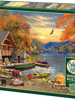 Lakeside Retreat 1000 Piece Jigsaw Puzzle - Poster Included for wholesale by Cheatwell Games