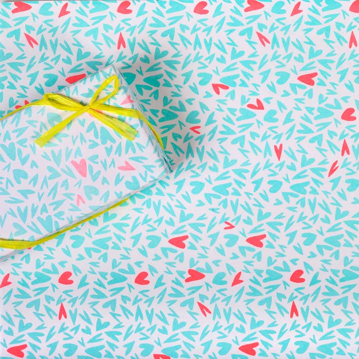 Mini-Herz, mintgrünes Geschenkpapier für den Großhandel von REGARO PAPIRO