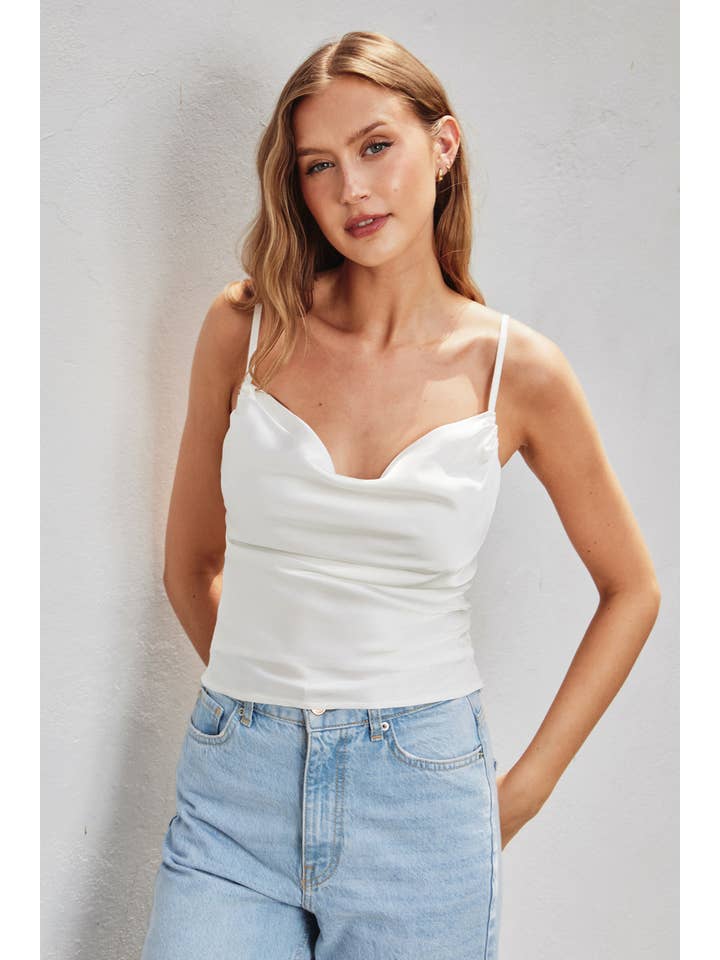 Dress Forum - Wholesale Camisole - Dames - Satijnen camitop met ronde hals (1)3