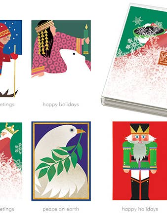 Conjunto de cartões dourados de férias por atacado de Linnea Design