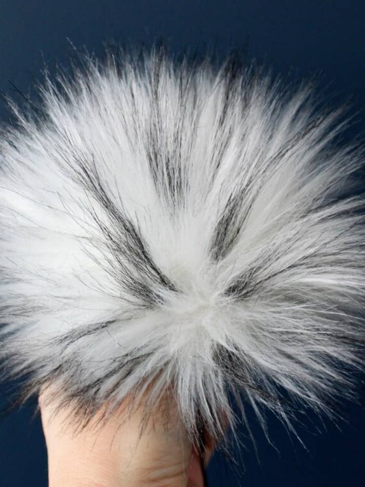 7" Detachable Faux Fur Pom Pom - Husky for wholesale by CountryStixCo