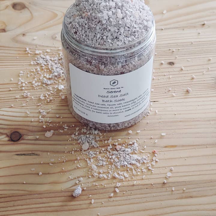 Rustic Glory Soap Company – wholesale Badsalt och skumbad – ”Serene” Döda havssalt eterisk olja bad blöt
