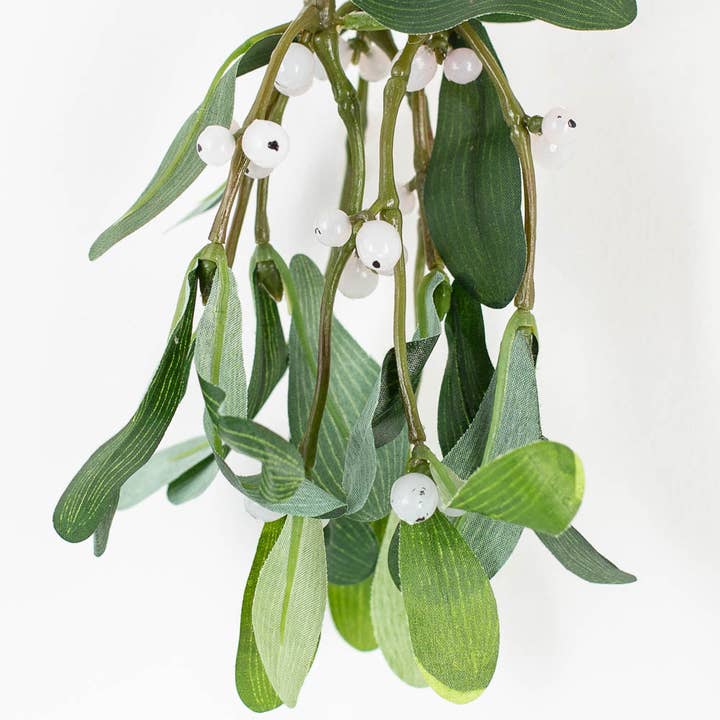 Factory Direct Craft - Wholesale Artificial Flowers - 8" Hanging Artificial Mistletoe with Jute Hanger4