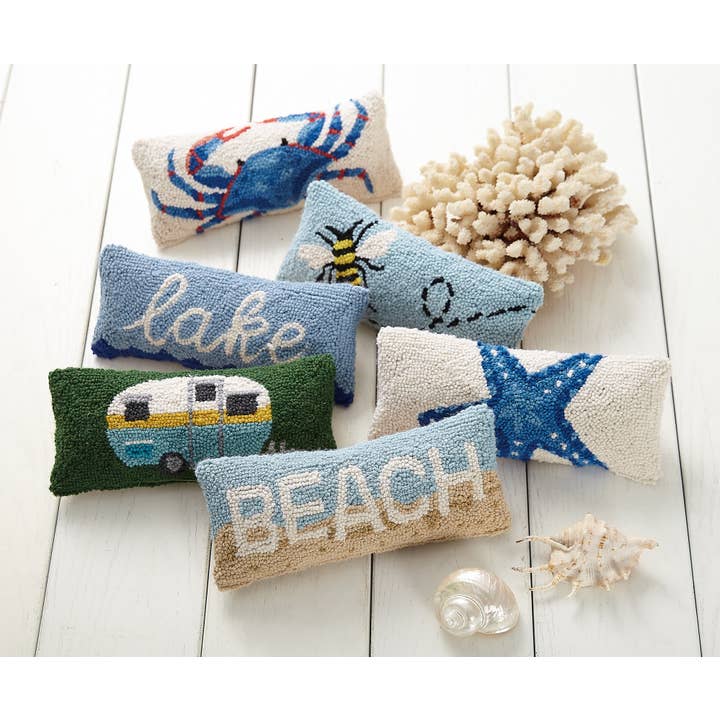 Peking Handicraft - Wholesale Throw/Decorative Pillow - Blue Crab Hook Pillow