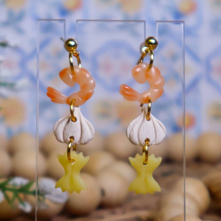 Ivy Lane Clay Co. - Wholesale Dangle Earrings - Shrimp Scampi Dangles0