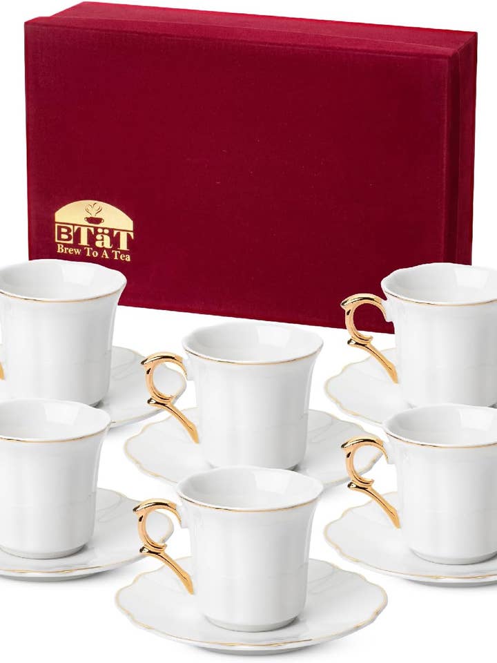 BTaT Espressokoppar & Fat Presentförpackning Set om 6 för wholesale av Brew To A Tea