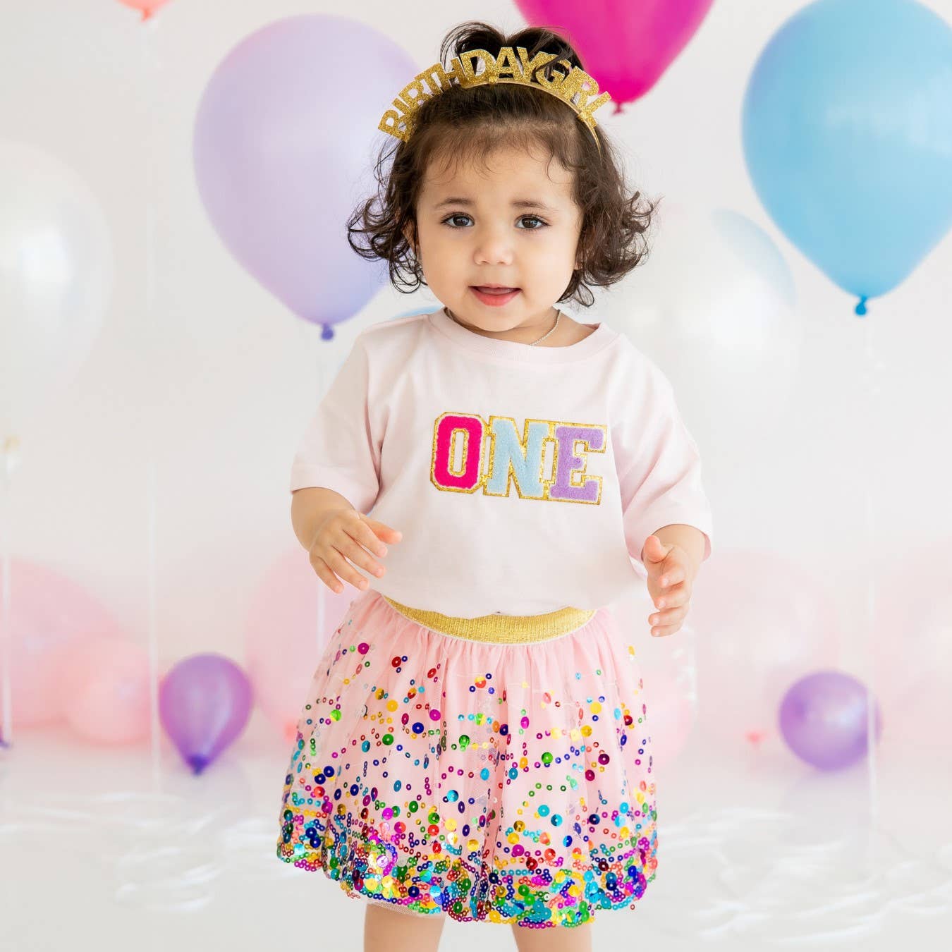 Sweet Wink - Venta al por mayor Falda tutú - Niños - Tutú de confeti rosa - Falda de vestir - Tutú para niños5