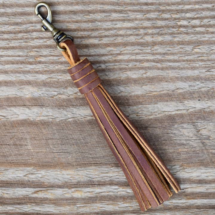 Leather Finge Keychain for wholesale by arloom