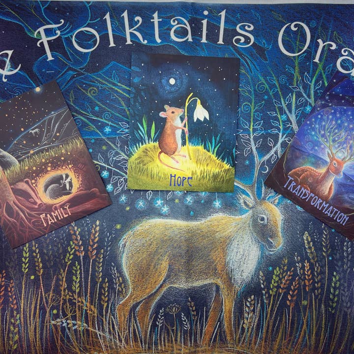 Hannah Willow Art – wholesale Tarot cards – The Folktails Oracle deck, Special black box edition2