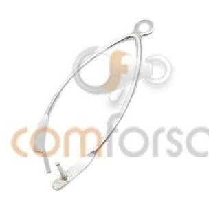 Gancio a croce in argento 925 placcato in oro 8 x 26 mm per la vendita all'ingrosso da parte di COM FORSA SL