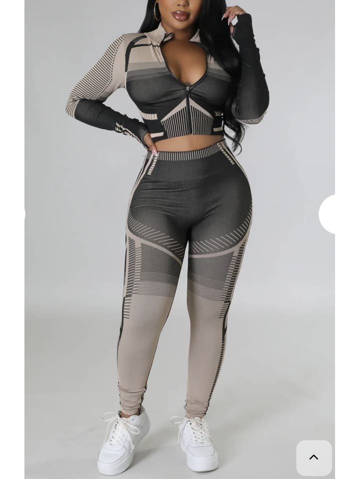 JBLA FASHION - Wholesale Top & Pant Set (NOT Loungewear) - Women's - MULTI PATTERN TOP AND LEGGING SET