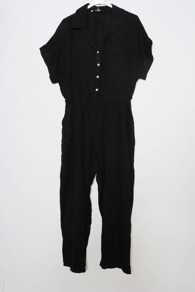 LÉA & LUC – Macacão - Mulher por atacado – Macacão feminino 100% linho REF.2190213