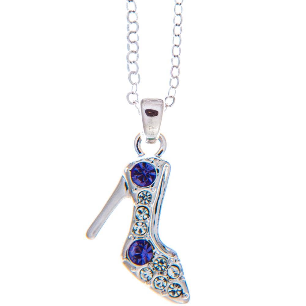 Matashi - Wholesale Pendant/Charm Necklace - Women's Rhodium Plated Necklace with Stiletto Shoe Design4