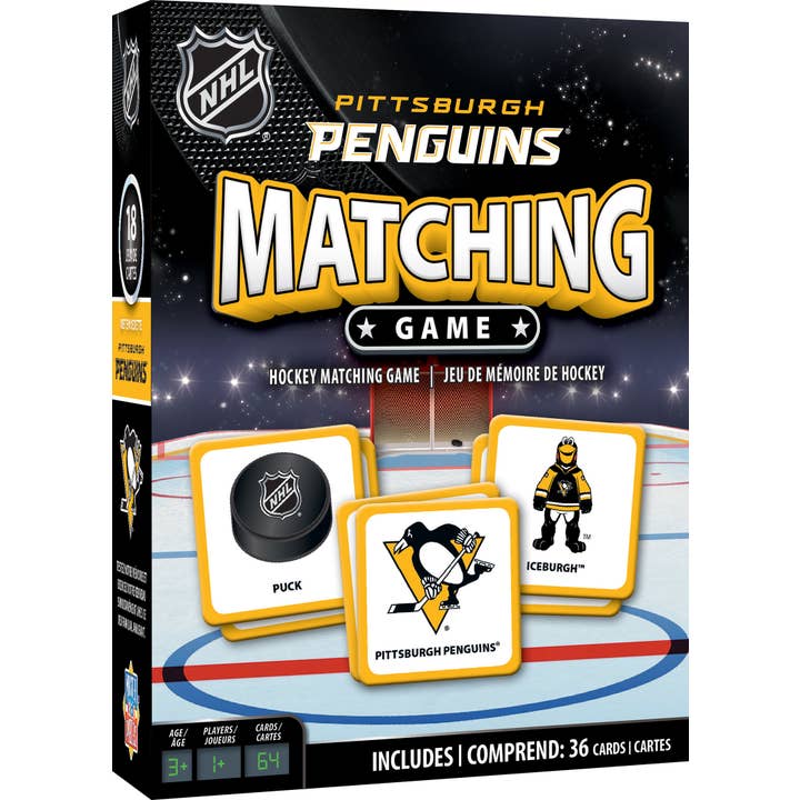 Pittsburgh Penguins Matching Game for wholesale by Masterpieces Puzzles