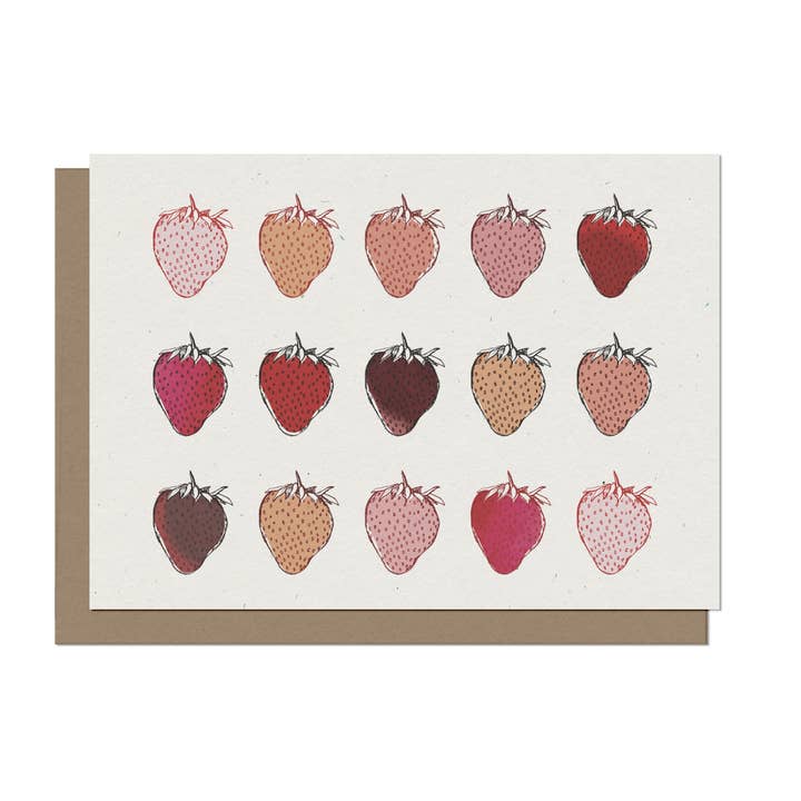 Strawberries Blank Card for wholesale by Statement Goods
