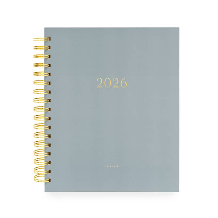 Sugar Paper - Wholesale Planner - 2026 Dusty Blue Signature Spiral Planner