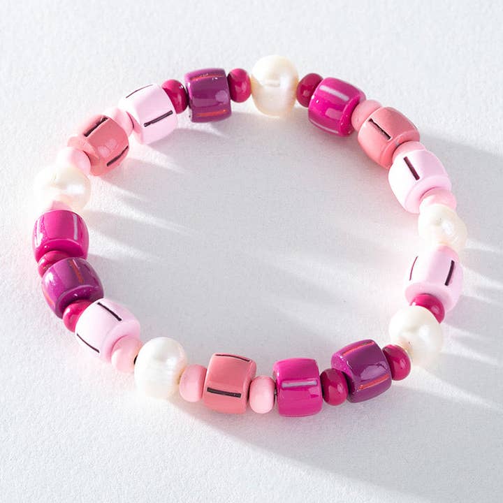 Greenwood Designs - Wholesale Beaded bracelet - Freshwater Pearl & Colourful Enamel Stacking Bracelet Collection4